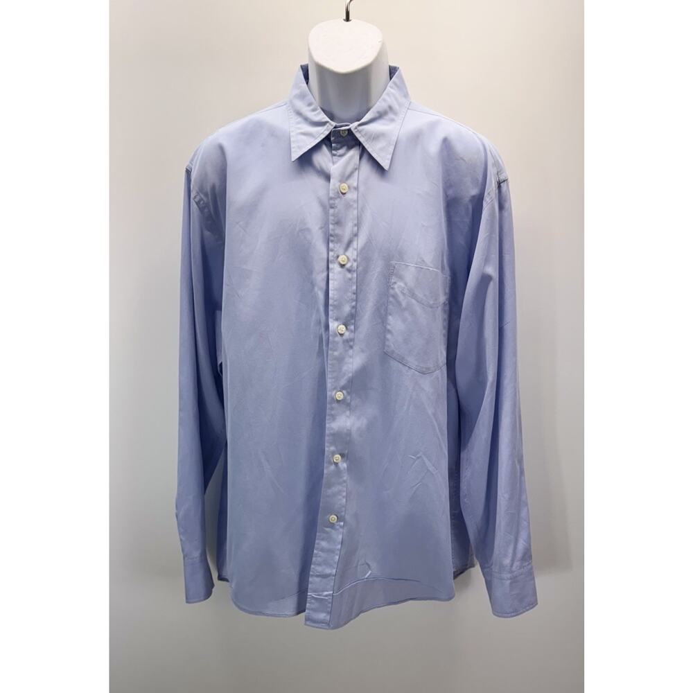 J Crew Classic Lin Sleeve Button Up Light Blue Style 65576 Men’s Size Large